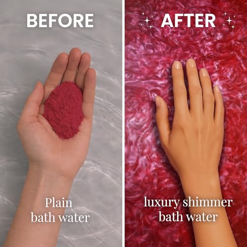 Red Shimmer Bath Bomb in A Bag - Handmade Strawberry Scented Bath Bombs for Women, Kids and Men - Bulk Bathbomb Fizzies Perfect for Boys and Girls All Ages (Small, Red) - Image 3