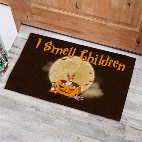 ���փ}�b�g �n���E�B���̓��� �q���̕��� 50×80cm doormat Halloween I Smell Children Equality