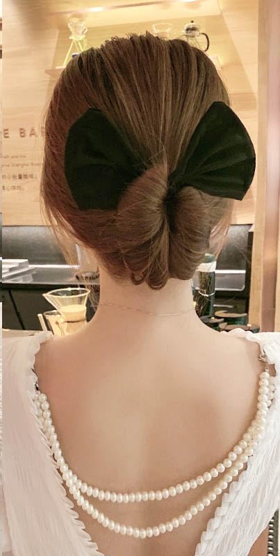 Deft Hair Donut Bun Maker – French Twist Hair Styler for Girls & Women – Magic Ballet Bun Maker – Hair Accessory (Black, Khaki, White, Pink, Fabric)