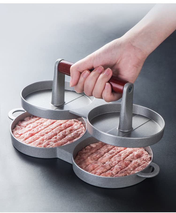 Pressa Per Hamburger Modellista 2 Fori Antiaderente ABS - Haohize - Foto 3