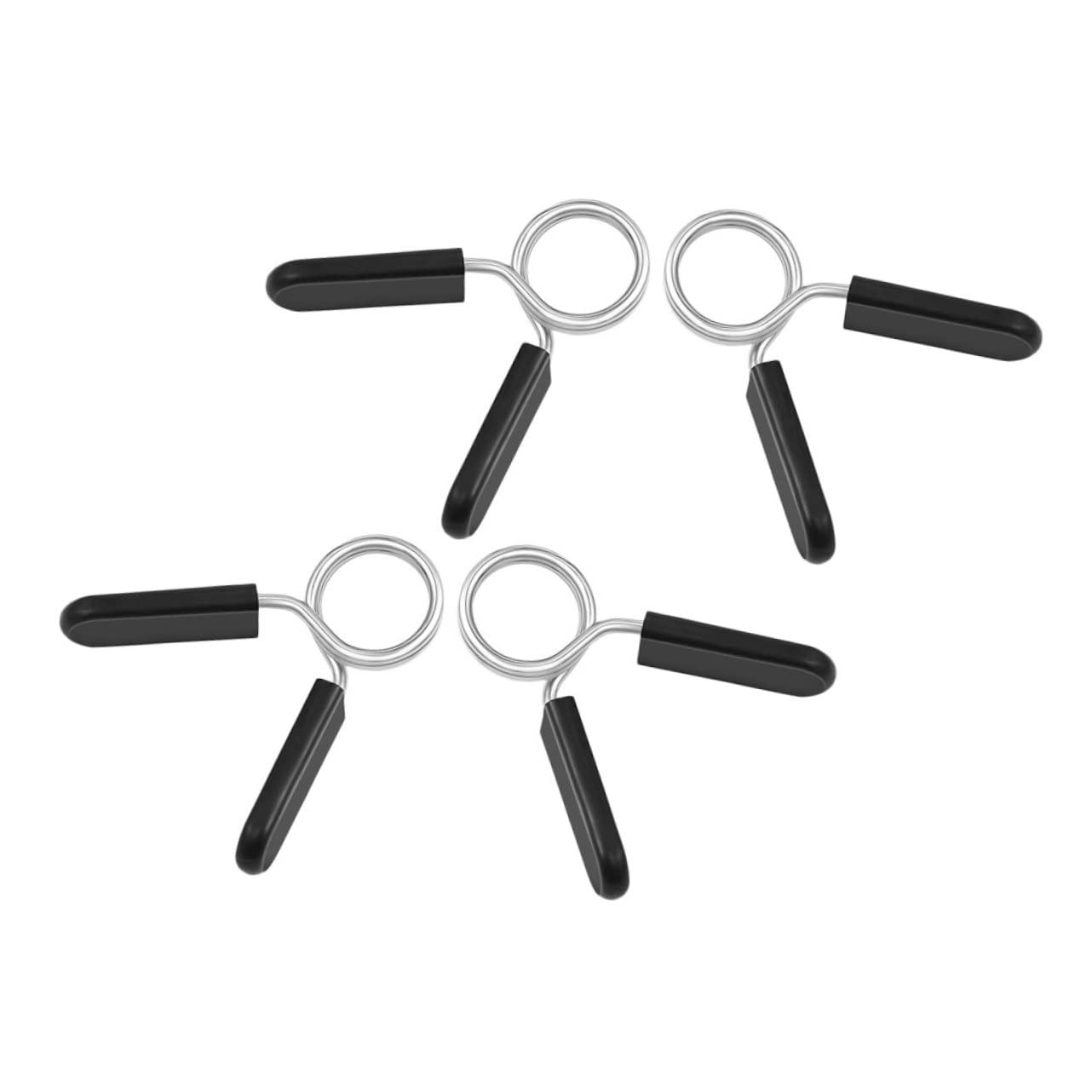 KOMBIUDA Barbell Clamps Collars 4pcs Dumbbell Spring Clips for Weight Lifting Barbell Buckle Dumbbell Bar Clip