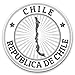 Produktbild 2 x 20 cm Vinyl-Aufkleber (bw)  Republica de Chile Reisekarte 39986