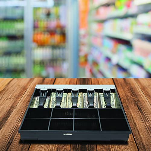 Apg Vasario Series Cash Drawer Replacement Tray | Plastic Molded Till For Cash Register| 5 Bill/ 8 Coin Compartments | 14.2" X 12.65" X 2.4" | Vpk-15B-10-Bx #TOP3