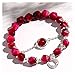 Produktbild AnimeFiG Feng Shui Reichtum Kristallarmband Natürliche Rose Red Tiger Eye Stone Mond Doppelarmband Perlen Dehnbares Armband Amulett zieht Geld an