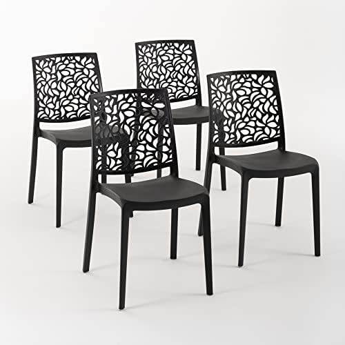 Sillas de resina moderna apilables de polipropileno con fibra de ...