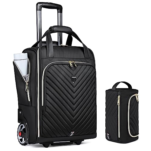 Rucyen Carry-On Underseat Luggage With Wheels,Carry-On Luggage For Airlines,Lightweight Suitcase For Women,Softside Luggage With Usb Port,Wheeled Bag For Business Travel 2 Pack #TOP8