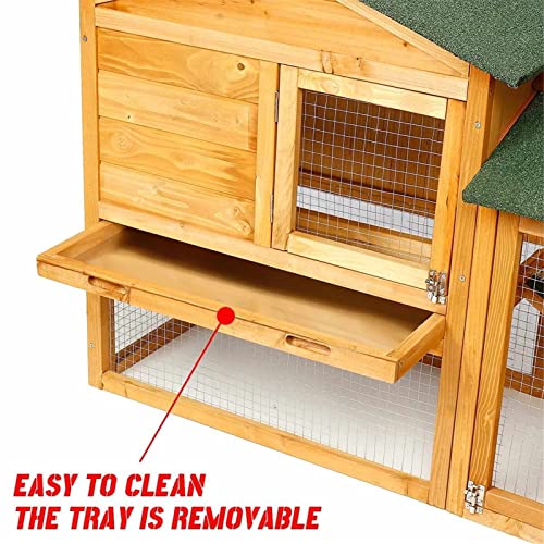 Chamber Hölzerner Kaninchenstall Mit Stallabdeckung Deluxe Hühnerstall Indoor- Und Outdoor-Haustierhauskäfig Für… – Bild 6