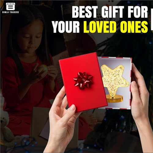 Image of CRAE 3D Star Desk Lamp | Cute Decorative Table Lamp | Acrylic Metal Bedside | Night Light for Living Room, Bedroom, Dining Party | (Star)