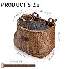 CXWXC Bike Basket - Handmade Rattan Bike Baskets for Girls Women - Front Bicycle Bike Basket with Coffee Cup Holder for Beach Cruiser, Scooter, Ebike (Brown) #5