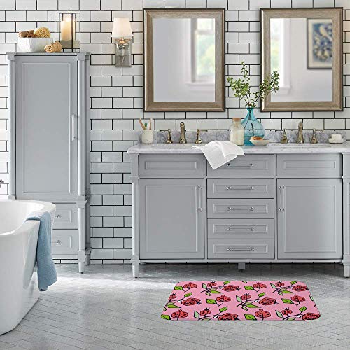 Tapis de bain corail rouge pour réveiller la décoration
