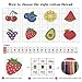 VIGEGU 8 Pack Fruit Cross Stitch Kits,Stamped Cross Stitch Kits for Beginners Kids,Embroidery Kit for Beginners,11CT Cross Stitch Arts and Crafts for Kids Adults with Frame