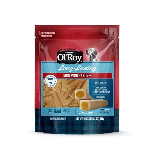 Ol’~Roy Mini Munchy Bones, Bacon & Cheese Flavor, for Small Dogs, Medium Chew ~ 19 Oz, 538g ~ (Pack of 1)