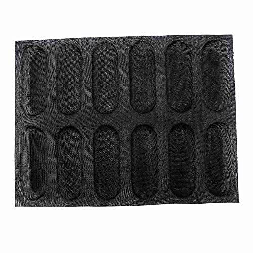 Molde de pan francés perforado antiadherente de silicona, moldes para perros calientes, molde de pan mate para hornear