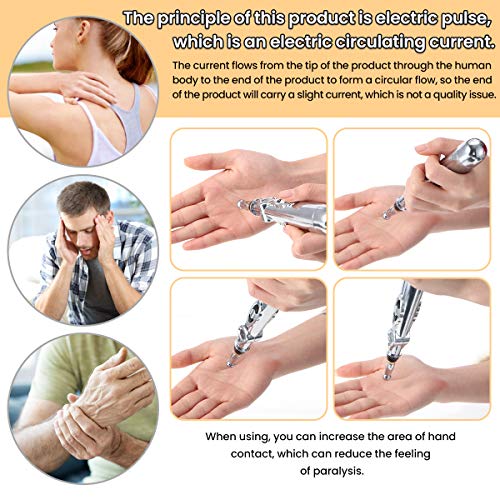 Acupuncture Pen,CAMTOA Electronic Acupuncture Pen,Meridian Acupuncture Pen with 5 Massage Energy Pain Therapy