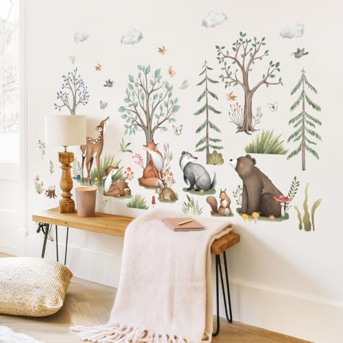 Vinilos decorativos con animales para pared, para cuarto de bebé miniatura 4