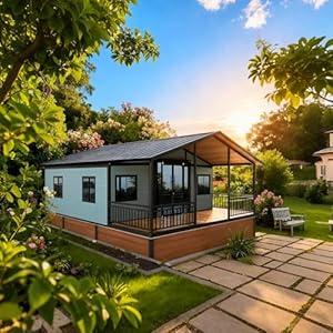 Customized 20FT Prefab Tiny Home for Sale with 2/3 Bedroom Luxury Bathroom & Kitchen, Expandable Container Tiny House to Live in for Adults, Modern Prefabricated Modular House