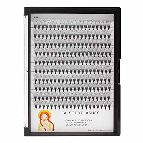 Dedila Large Tray -Grafting Natural Long Individual Lashes 20Roots Soft Light Cluster Lashes D Curl Makeup Premade Fans Volume False Eye Lashes (13Mm) #TOP4