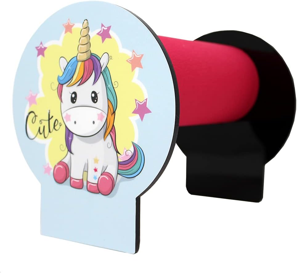 The Rosette Imprint Acrylic Hairband Organizer/Stand for Girls/Kids (Pony Unicorn Design)