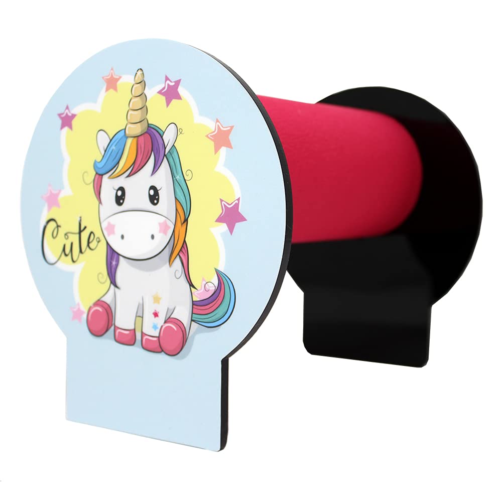 The Rosette Imprint Acrylic Hairband Organizer/Stand for Girls/Kids (Pony Unicorn Design)