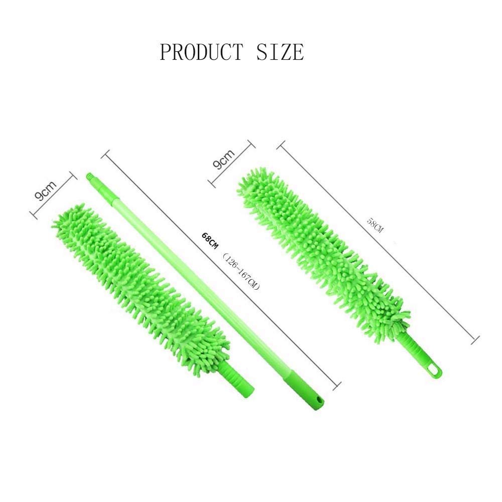 Spolverino Microfibra Per Polvere Kit Pulizia 4 In 1 Con Asta
