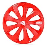 Satz Sparco Radzierblenden Sicilia 15-Zoll Rot/Karbon
