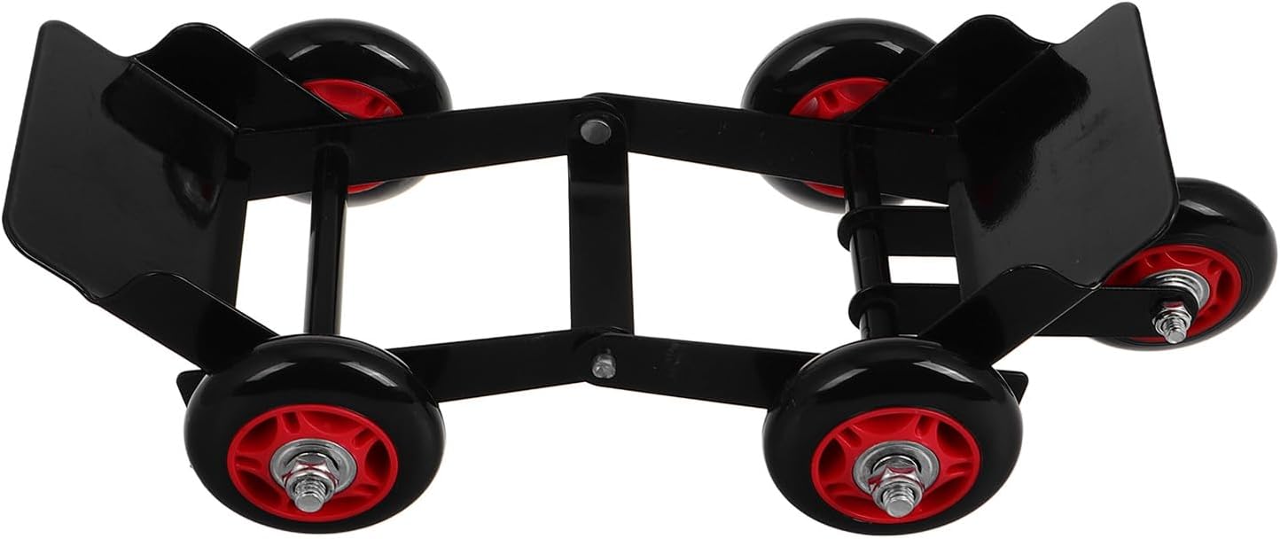 Motorcycle Dolly Mover with 5 Wheels Portable Tire Puller Booster Emergency Wheel Puller Tool for Flat Tires Suitable for Motorcycles and Electric Bikes Random Color