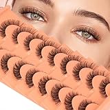 Lashes Natural Look False Eyelashes Wispy Natural Lashes that Look Like Extensions Fluffy D Curl Str