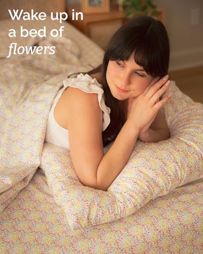 Image of Full 4 Piece Floral Sheet Set - Soft, Breathable & Cooling - Rosebud Sprigs