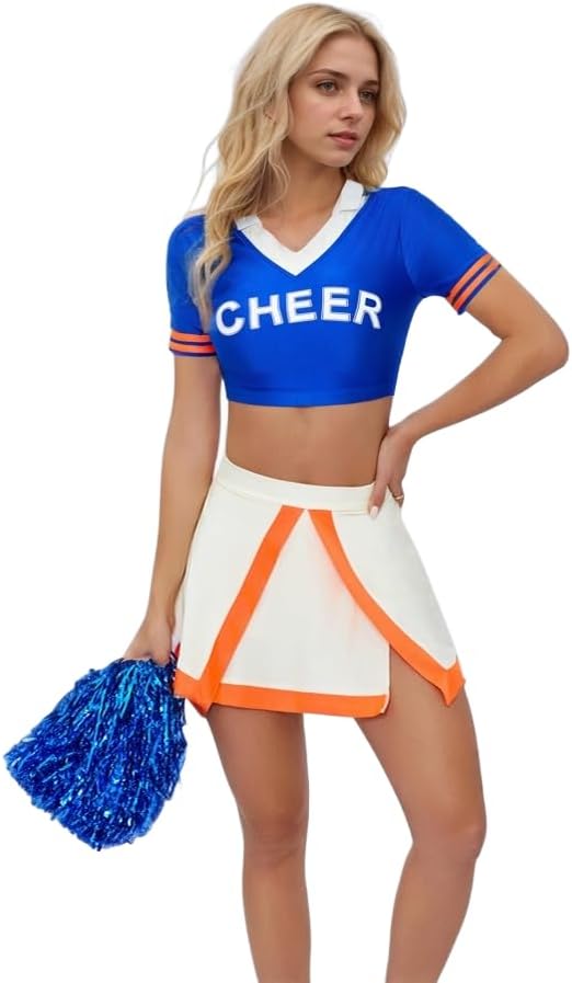 Khanda Cheerleader Costume for Women Sexy Cheerleading Outfit 2025 High School Girl Party Halloween Cheer Uniform Outfit - Image 5