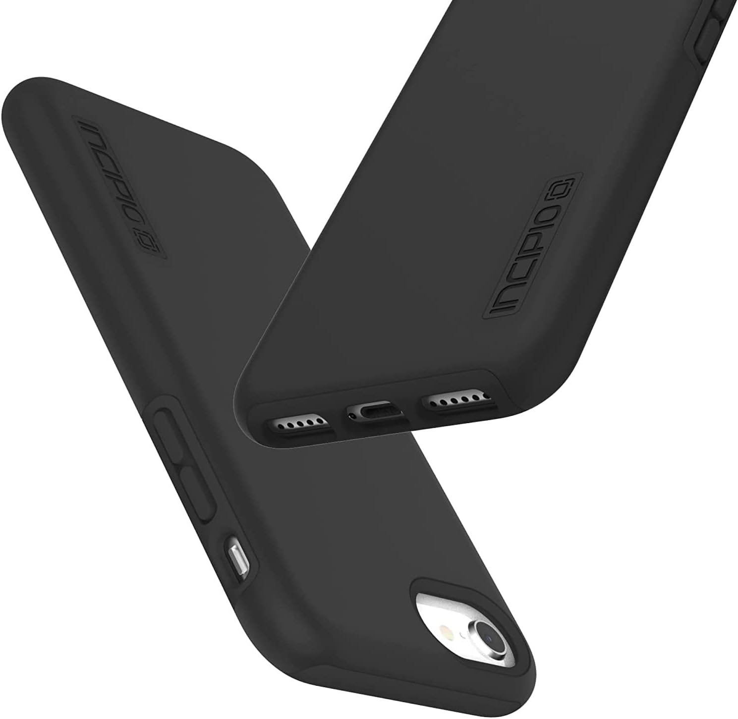 Incipio DualPro Case for Apple iPhone 6 Plus, 6s Plus | Shockproof Hard Shell Hybrid Dual-Layer Rugged Cover – Obsidian Black