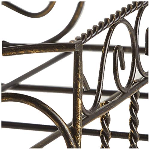 Boston International Garden Gate Design Guest Towel Napkin Holder Caddy, Antique Brass #TOP4