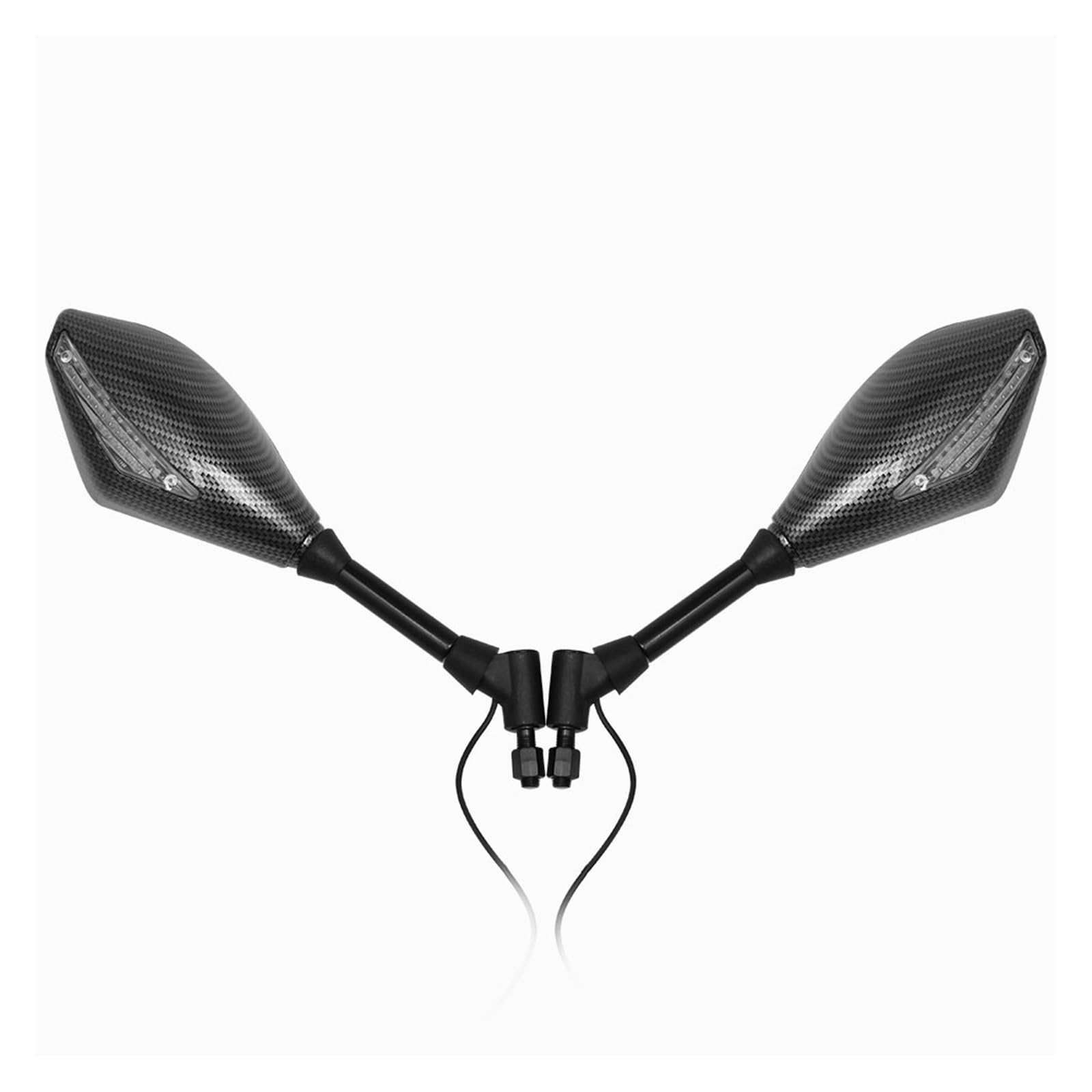 Indicatore universale for moto Specchietti retrovisori laterali da 10 mm Indicatori di direzione a LED integrati for moto da strada Cruiser Scooter