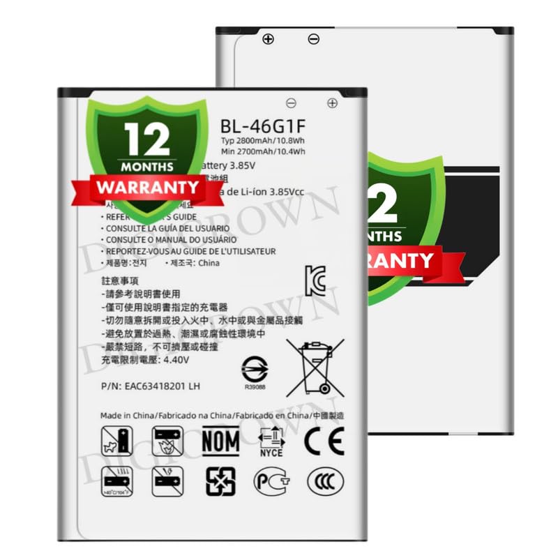 Image of Original BL-46G1F Battery Compatible for LG K10 (2017) (LGM-K121K, LGM-K121L) | LG K20 Plus (LGMP260, M255, TP260, VS501) - (2800mAh) - 1 Year Warranty
