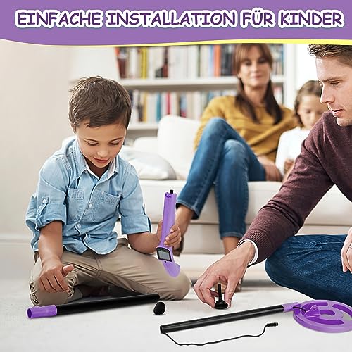 Image of OMMO Metal Detector, Adjustable 27.5 inch-37.8 inch Metal Detector for Kids with Intuitive LCD Display, Lightweight Kids Metal Detectors with 6 inch Search Coil for Exploration Hiking