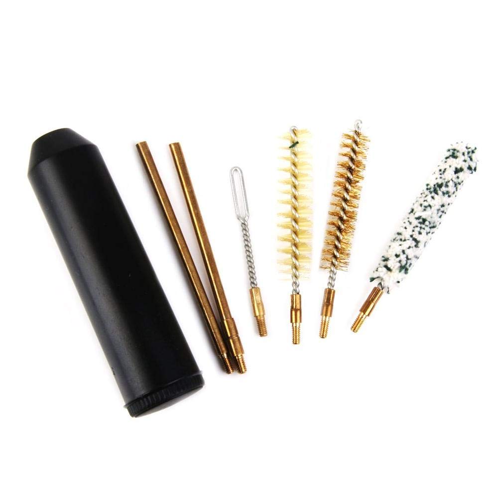 Multifunzionale Pistola Kit di Pulizia Tasca Spazzola per Pistola Cal.38/357 9mm 7pcs Regalo