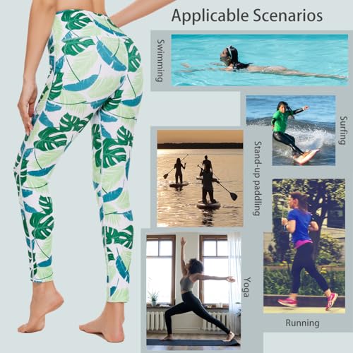 Image of Ubestyle Women's Swim Pants UPF 50+ High Waist Rash Guard Leggings | Tummy Control Built-In Liner Chlorine Resistant Quick Dry Sun Protection Beach Pool & Water Sports