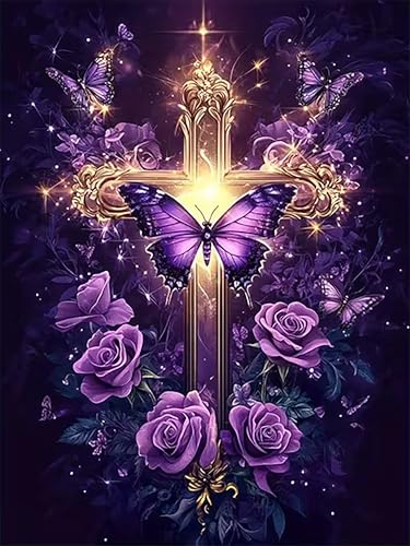 Diamond Art Kits for Adults, Cross Diamond Art Painting Kits for Adults