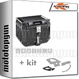 KVE42B + KR8203 + KM5 KAPPA MALETA KVE42B K-VENTURE BLACK LINE 42 LT + PORTAEQUIPAJE MONOKEY COMPATIBLE CON MOTO GUZZI V85 TT 2019 19