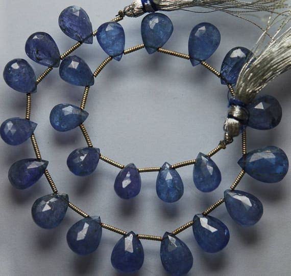 Tanzanite bleue briolettes perles poire 10-13mm facettées LKBEADS