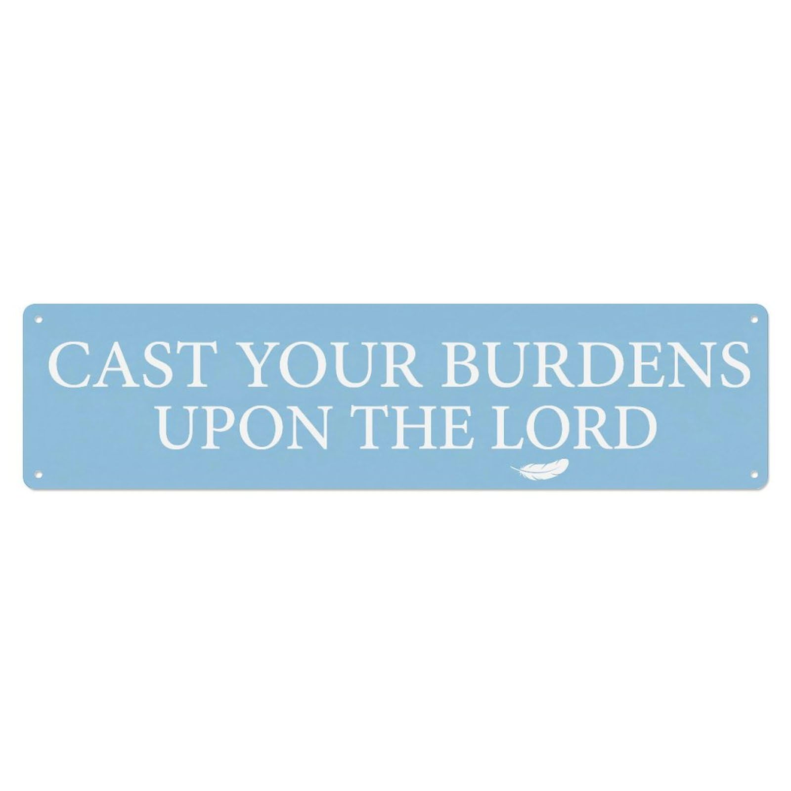 Okahys 4X16inch(10X40cm) Cast Burdens Upon Scripture Metal Tin Sign