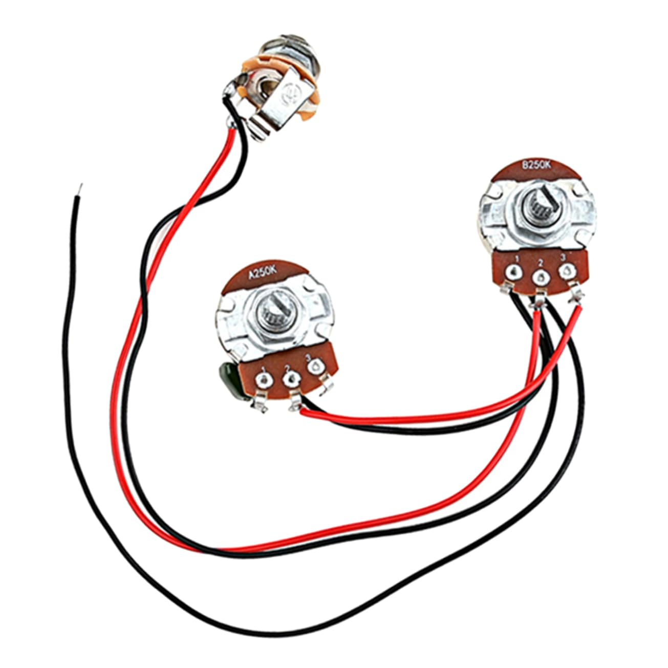 GOOHOCHY 1 Set Guitar Wiring Harness with Pots for Electric Bass Creative Parts Easy Installation Lightweight for DIY Projects and Music Enthusiasts