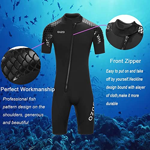 Mens 3Mm Shorty Wetsuit Womens Full Body Diving Suit Front Zip Wetsuit For Diving Snorkeling Surfing Swimming (3Xl) #TOP2