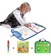Coolplay Water Doodle Mat Portable Travel Drawing Bag Mat with Pen Educational Painting Toy for T...