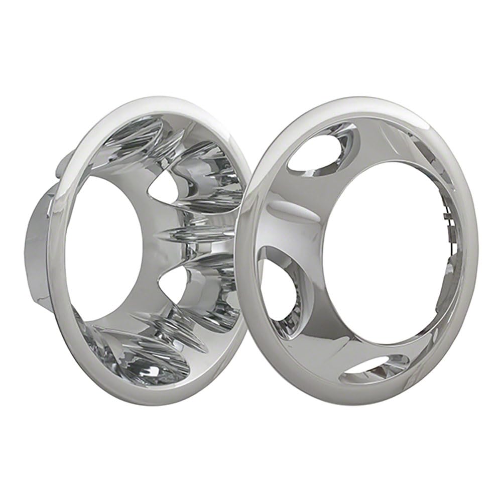 Fuel Rider Set of 4 Chrome ABS Wheel Simulators Compatible with 11-11 Chevrolet Silverado 3500 8 Lug, 5 Hand Holes, Full Set Wheel Covers