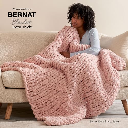 Image of Bernat Blanket Extra Thick Leather Yarn - 1 Pack of 21.12oz /598.74g - 100% Polyester - #7 Jumbo - 72 Yards - Chunky Yarn for Hand Knitting, Crocheting, Crafts & Amigurumi