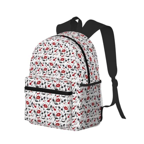 Sac à dos de randonnée décontracté avec imprimé imprimé talons hauts - 2