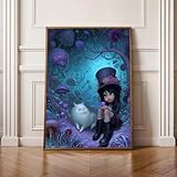 5D Gato Mujer Diamond Painting, Diamond Painting Kit Completo, Manualidades Adultos DIY Cristal Pintura De Diamante Para, Paining Para Decor De Pared Del Hogar, Regalos 60x80CM PjY11084 5-7