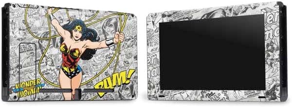 Skinit Decal Gaming Skin Compatible with Nintendo Switch Bundle - Officially Licensed DC Comics Wonder Woman Classic Action Pose Design