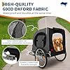 RBFGYIOP Rimorchio e passeggino cani piccola/media taglia fino 40 kg Telaio acciaio pieghevole Ruote alluminio sgancio rapido 16 Gancio traino universale bicicletta Rivestimento antiscivolo lavabile