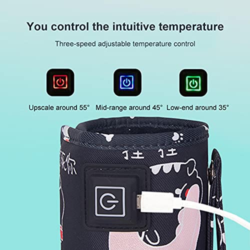 Bolsa para aquecedor de mamadeiras, aquecedor de mamadeira infantil, termostato USB, alimentador de